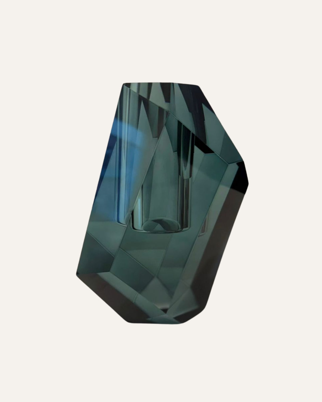 VASO DE CRISTAL VERDE