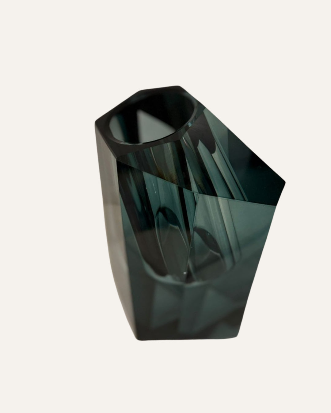 VASO DE CRISTAL VERDE