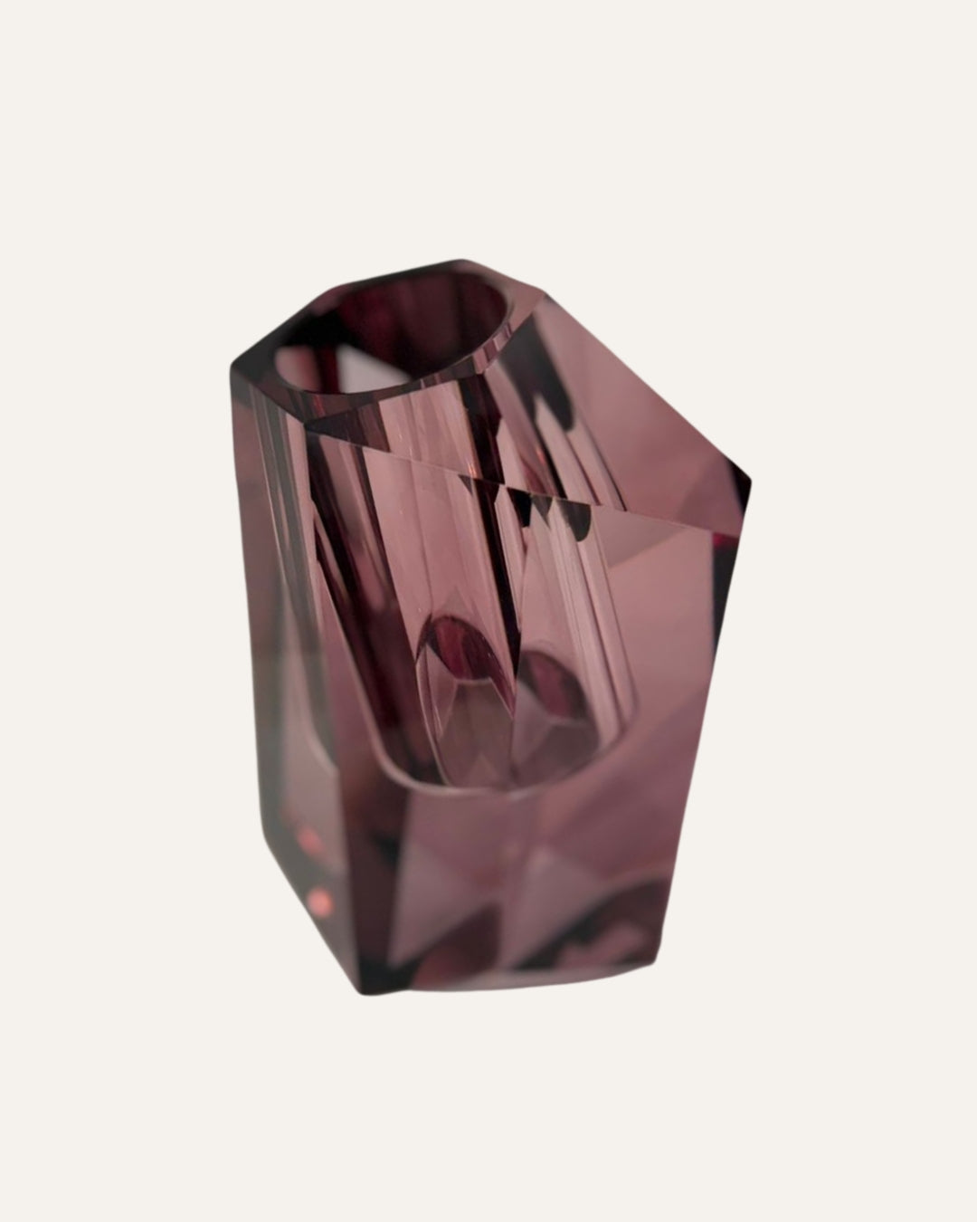 VASO DE CRISTAL ROSA