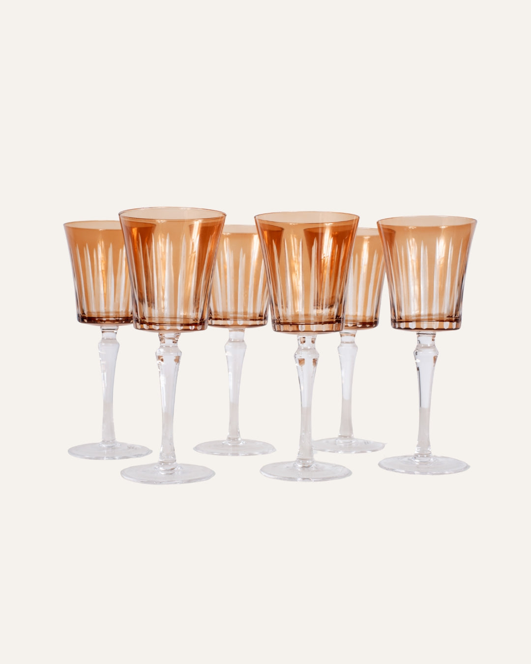 JOGO DE 06 TAÇAS PARA VINHO AMBAR