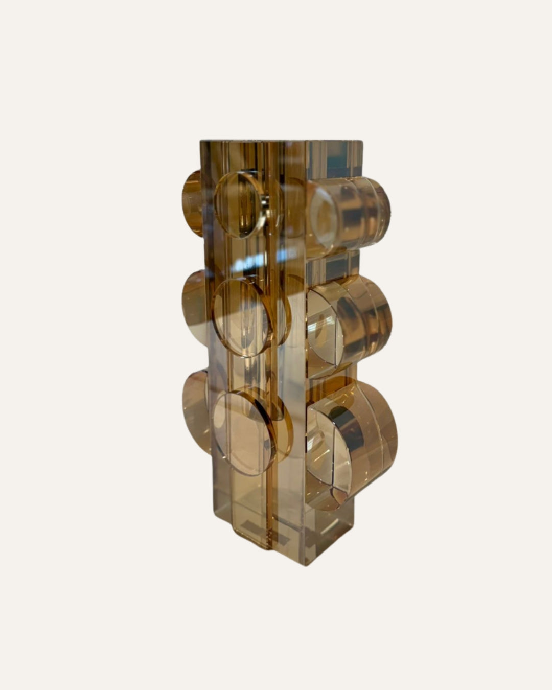 Castiçal Prismático Âmbar (G)