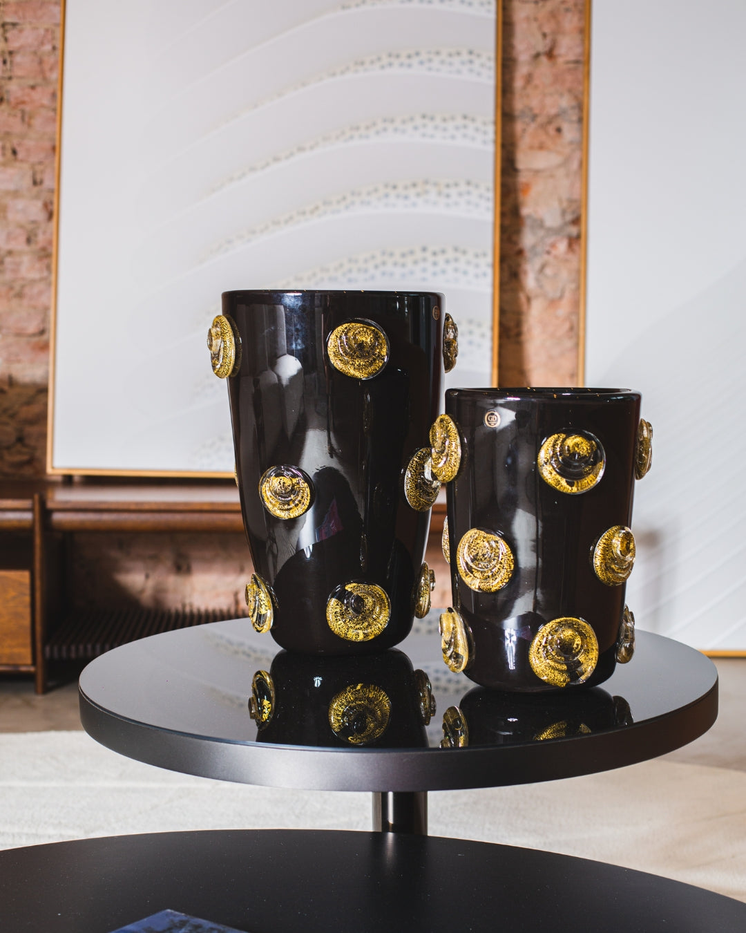 VASO ROSAS COM OURO G