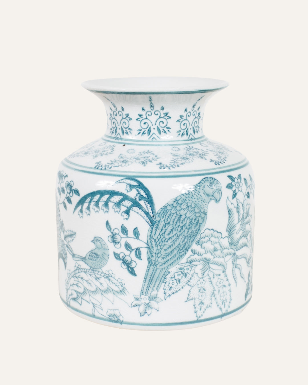 VASO CERAMICA AZUL/BRANCO