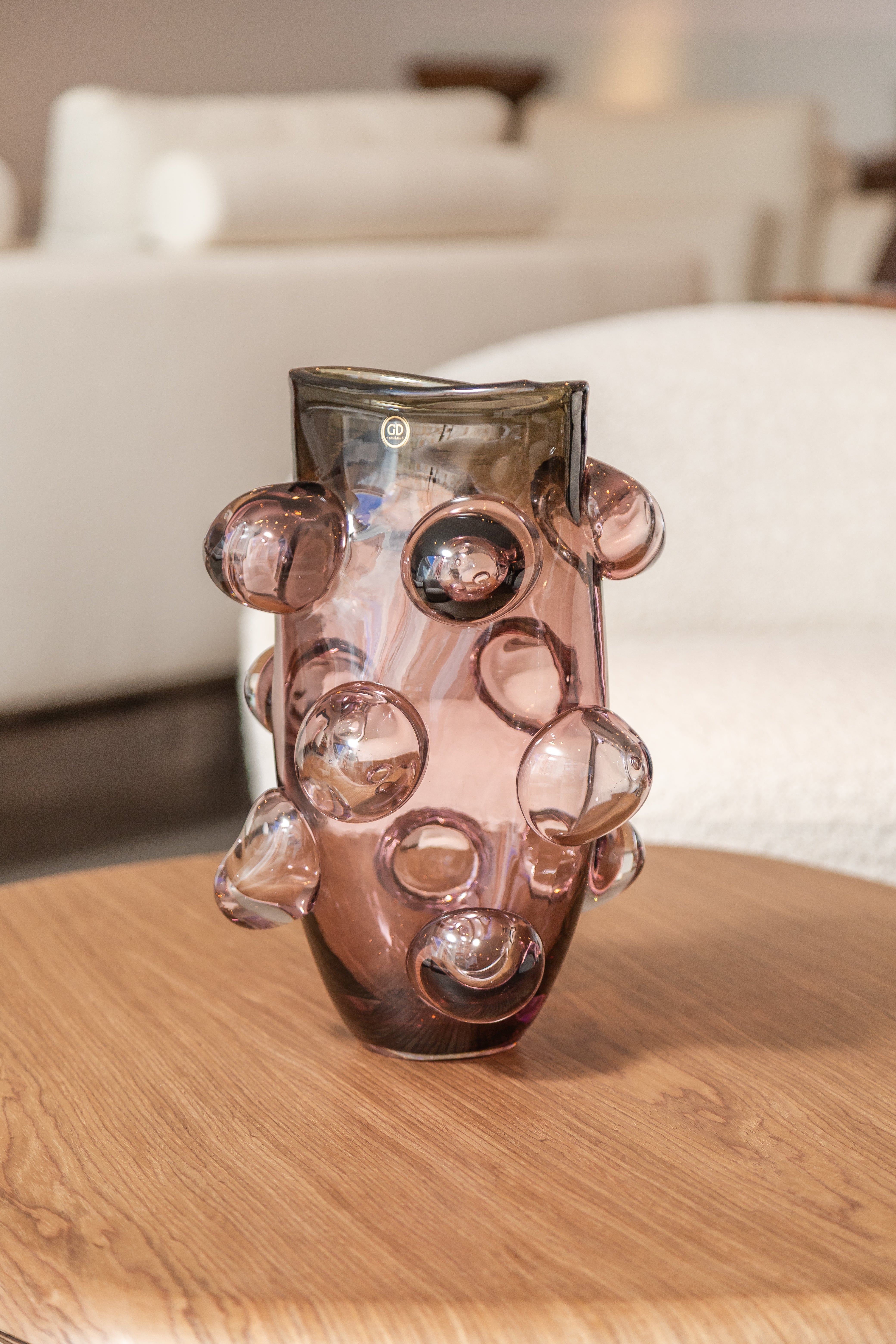 VASO DE MURANO ECLIPSE ROXO TRANSPARENTE