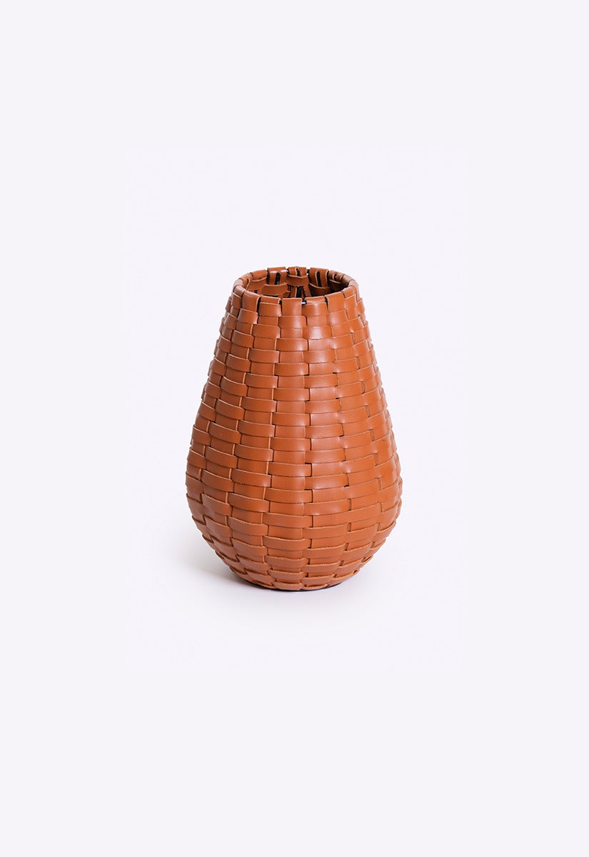 VASO TONDO MAIA COURO