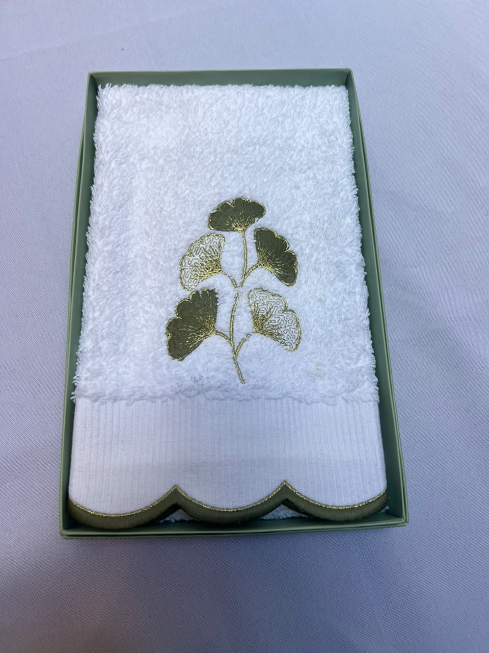 Toalha de Lavabo Folhas de Ginkgo