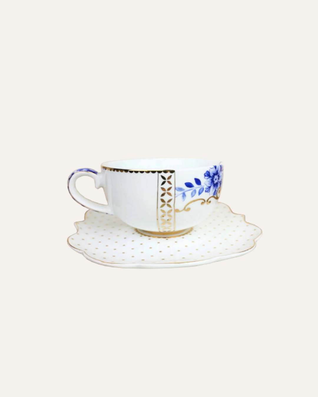 JOGO DE 6 XICARAS DE CAFEZINHO C/ PIRES ROYAL WHITE PIP STUDIO