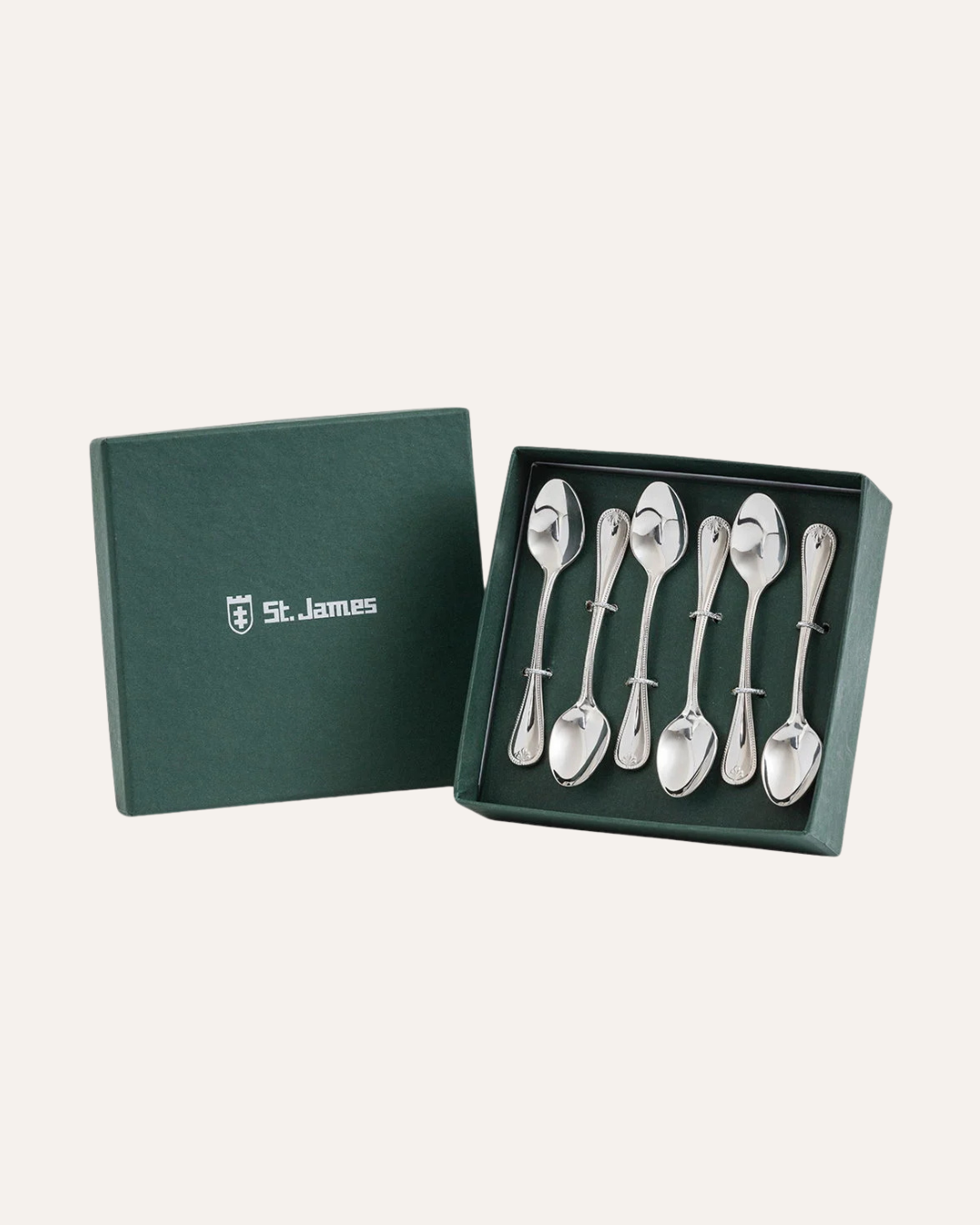 JOGO DE 6 PCS COLHER CAFE EXPRESSO INOX ST JAMES