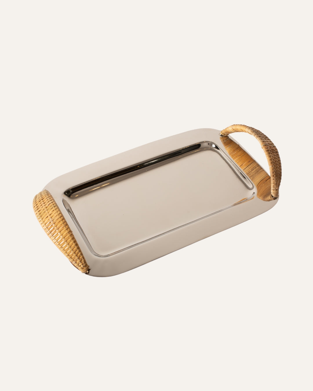 BANDEJA DE METAL COM RATTAN G