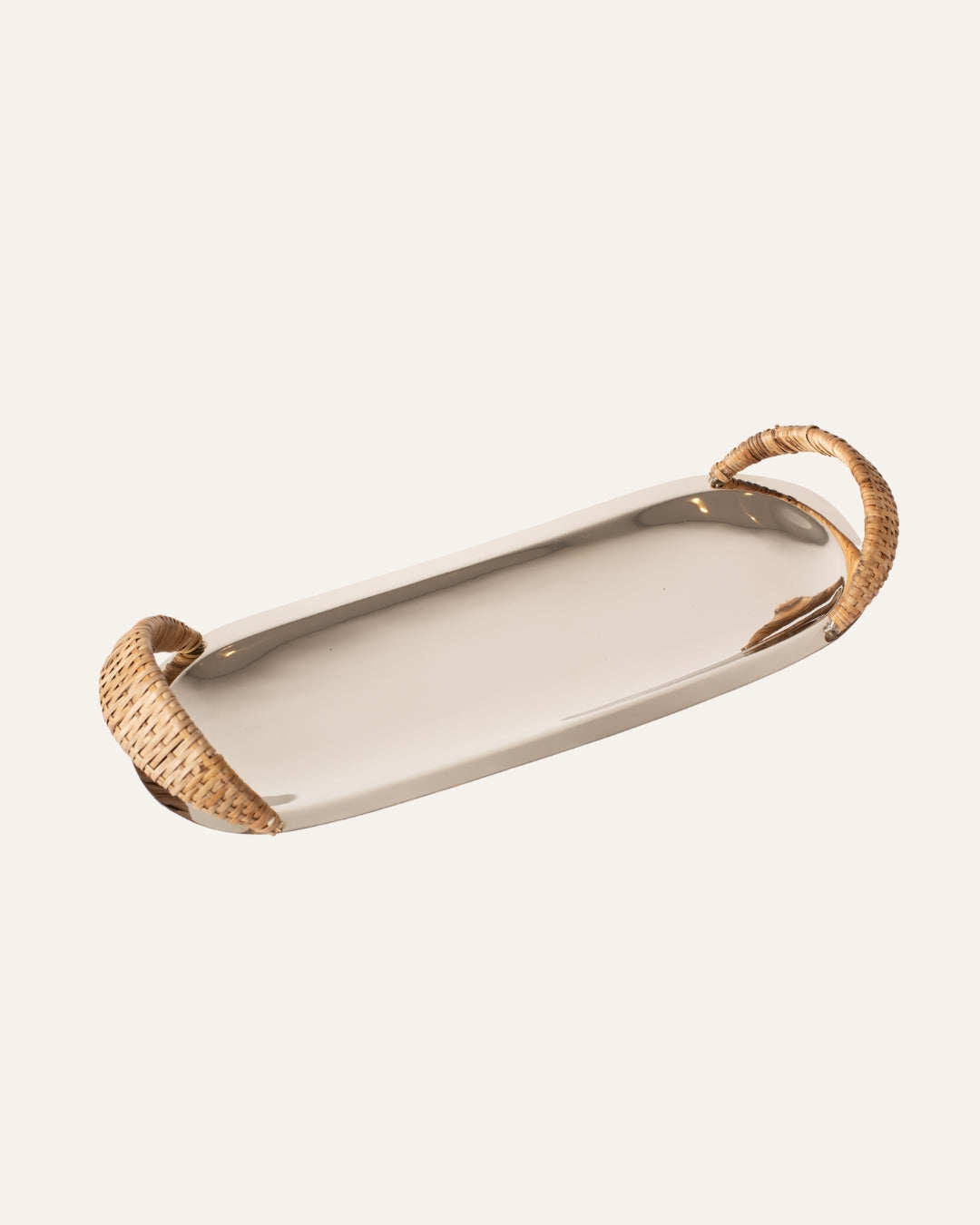 BANDEJA DE METAL COM RATTAN M