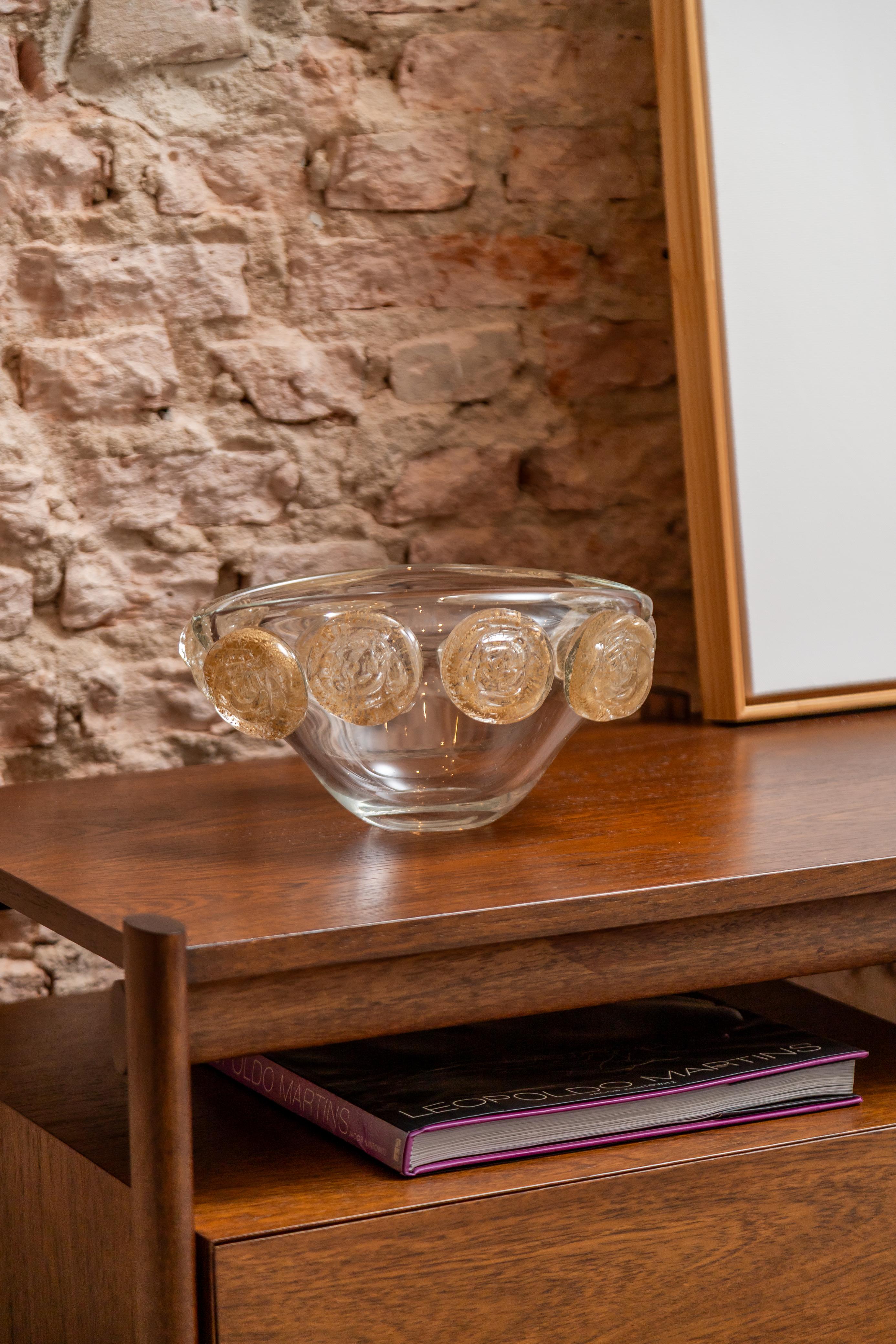 VASO CRISTAL COM MEDALHÕES