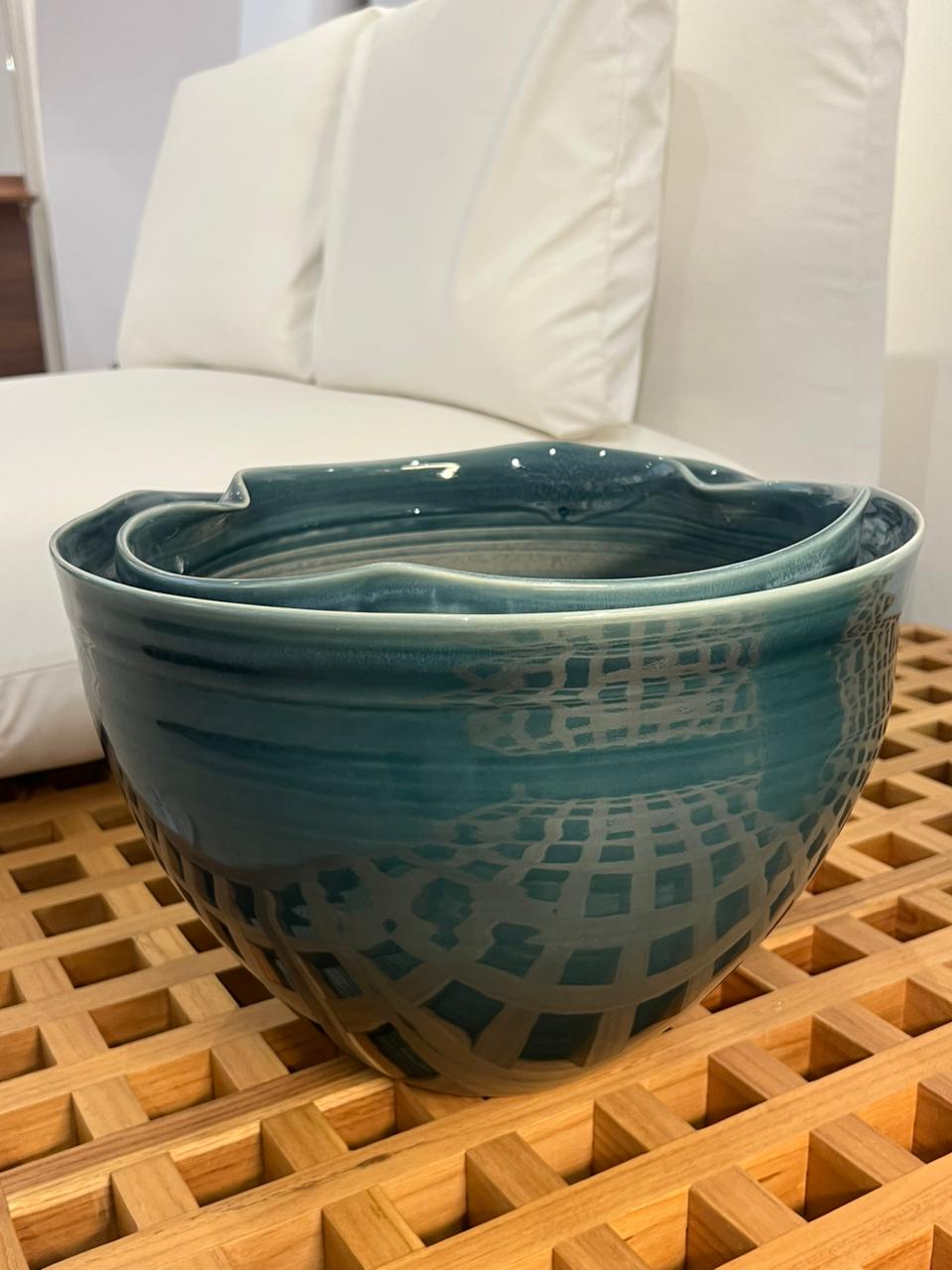 CACHEPOT LOTUS AZUL