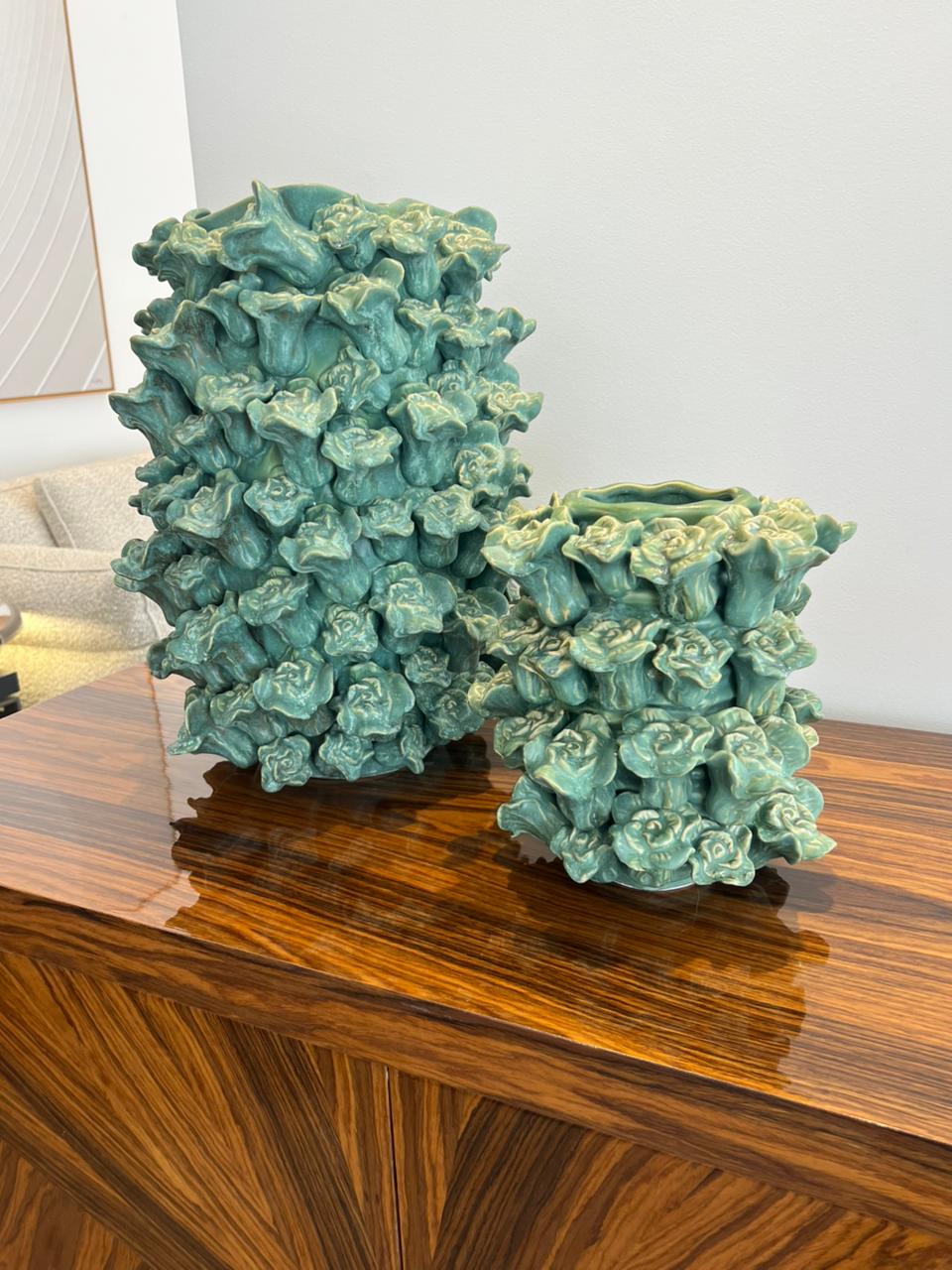 VASO FLOR DE CARDON VERDE (G)
