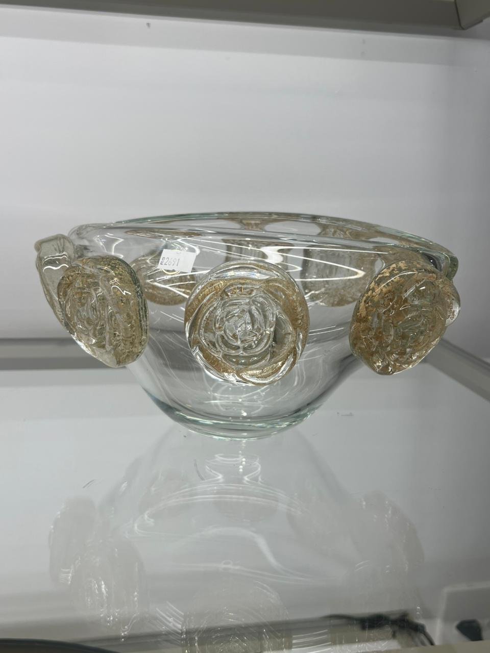 VASO CRISTAL COM MEDALHÕES